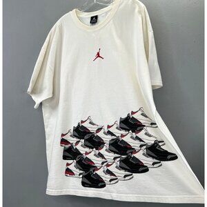 Vintage Jordan Retro 3 T Shirt size XXL Men White Crewneck Cement Rare HTF